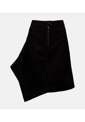 Lemaire Asymmetric denim midi skirt
