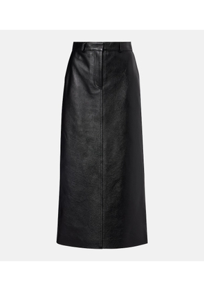 Toteme Leather midi skirt