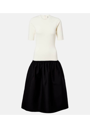 Toteme Wool and silk-trimmed midi dress