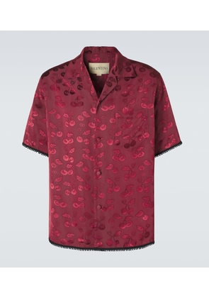 Valentino Cherryfic jacquard bowling shirt