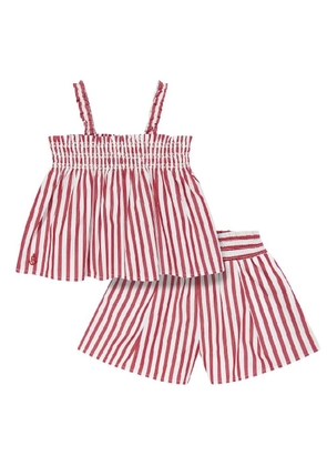 Polo Ralph Lauren Girls Striped Pattern Shorts Set
