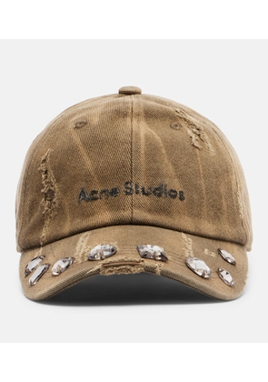 Acne Studios Embellished cotton canvas baseball cap