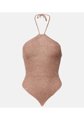 Bananhot Liz sequined halterneck top