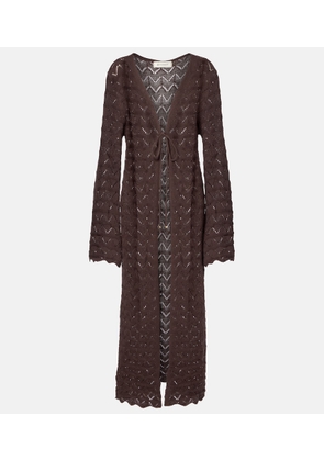 Bananhot Boha pointelle cotton-blend beach cover-up