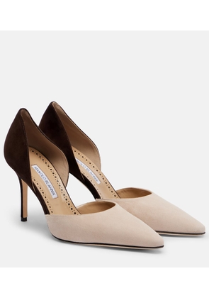 Manolo Blahnik Taylerbinu 90 suede pumps