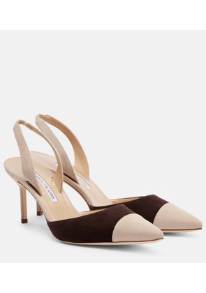Manolo Blahnik Capsli 70 suede slingback pumps
