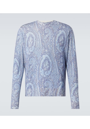 Etro Paisley silk and cashmere sweater