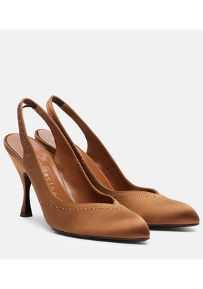 Herbert Levine Star Dust 95 embellished satin slingback pumps