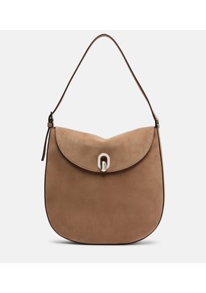 Savette Tondo Large suede shoulder bag