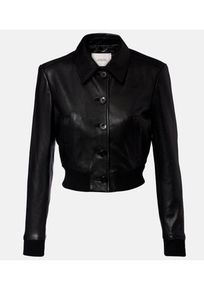 Dorothee Schumacher Sleek Statement cropped leather blouson jacket