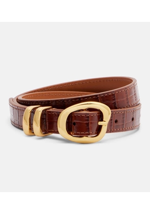 Amanu Tugela croc-effect leather belt