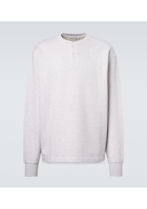 Acne Studios Logo embroidered cotton-blend sweatshirt