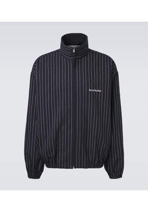 Acne Studios Pinstripe wool and cotton-blend jacket