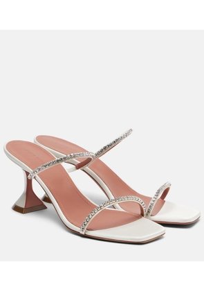 Amina Muaddi Gilda 70 embellished satin mules