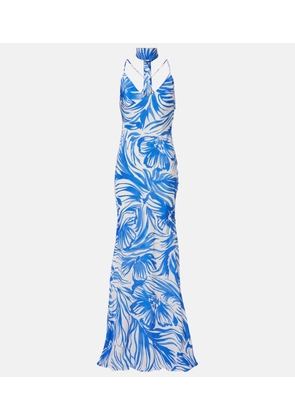Alexandra Miro Isla scarf-detail printed gown