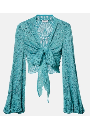 Alexandra Miro Tabitha lace crop top