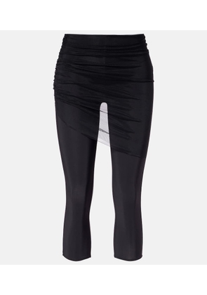 Nensi Dojaka Cropped tulle-trimmed leggings