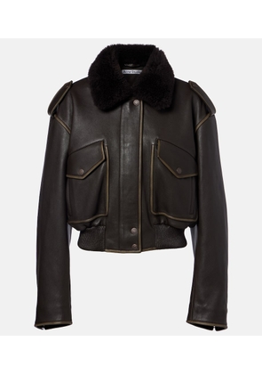 Acne Studios Leather bomber jacket