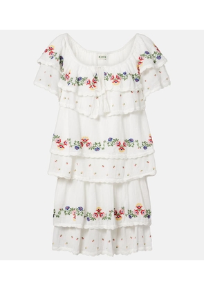 Rixo Leilani embroidered cotton minidress