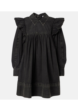 Ganni Ruffled cotton minidress