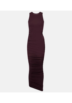 Wolford Ruched sheer midi dress
