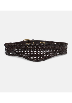 Rixo Roxelle woven leather belt