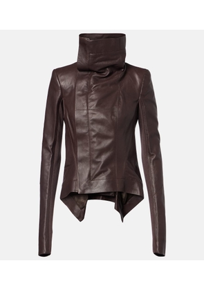 Rick Owens Naska asymmetric leather jacket