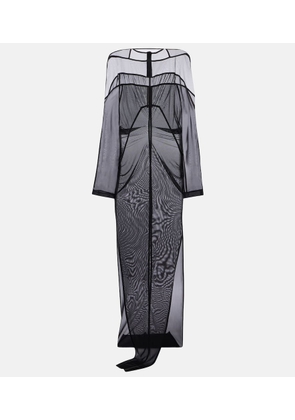 Rick Owens Collage tulle and chiffon gown