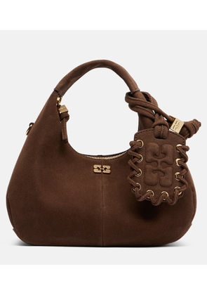 Ganni Suede top-handle bag