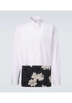 Dries Van Noten Paneled cotton poplin shirt