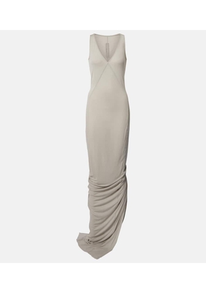 Rick Owens Gathered jersey maxi dress