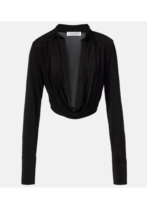 Aya Muse Freya draped crop top