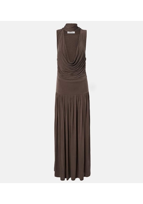 Aya Muse Alyve draped halterneck maxi dress