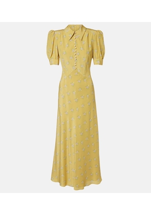 Alessandra Rich Floral silk midi dress