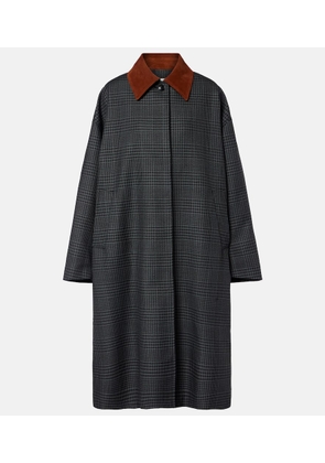 Rohe Prince of Wales check virgin wool coat