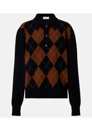 Rohe Argyle wool polo sweater