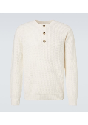 Allude Waffle-knit wool and cashmere sweater