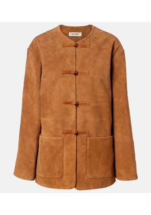 Rohe Leather-trimmed suede jacket