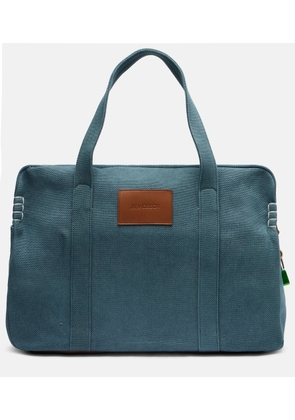 JW Anderson Small leather-trimmed canvas weekender