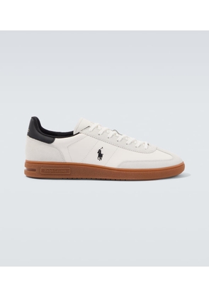Polo Ralph Lauren Suede-trimmed leather sneakers