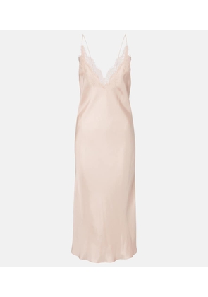Rohe Lace-trimmed silk satin slip dress