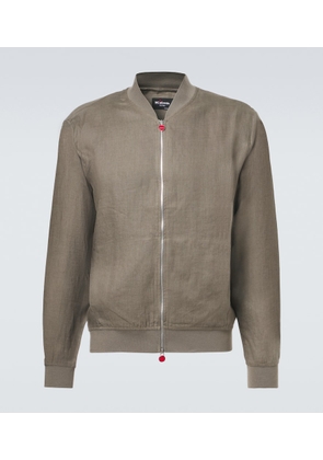 Kiton Linen bomber jacket