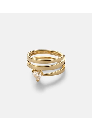 Anita Ko Coil 18kt gold (750/1000) ring with diamonds