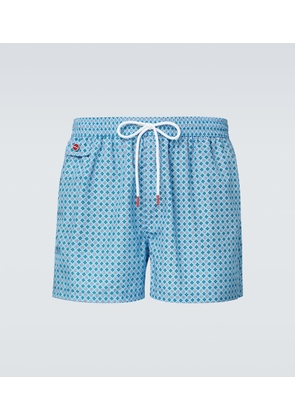 Kiton Logo printed swim trunks