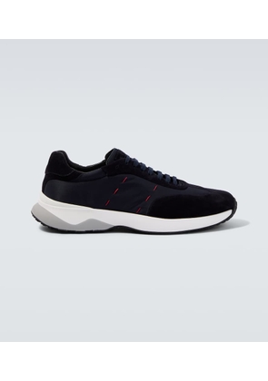 Kiton Suede-trimmed sneakers