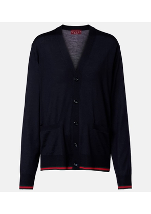 Gucci Web Stripe wool cardigan