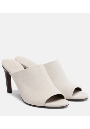 Brunello Cucinelli Monili suede mules