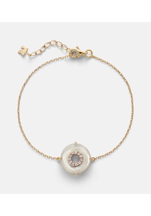 Mateo 14kt gold (585/1000) bracelet with diamonds and pearls