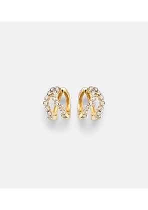 Mateo Wave 14kt gold (585/1000) huggie earrings with diamonds