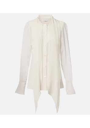 Nina Ricci Scarf-detail silk blouse